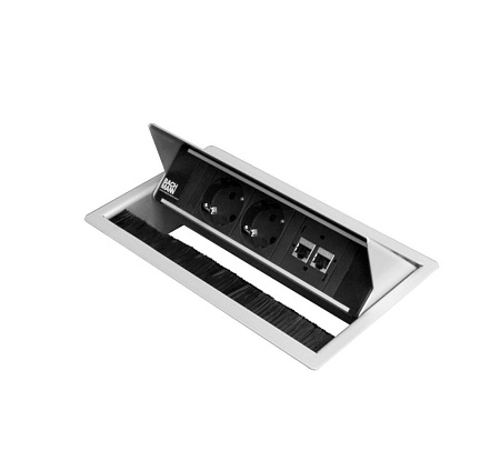 CONI 2+2xRJ45+ рамка+блок СЕРЫЙ CONIсерый2+2Cat5e+...