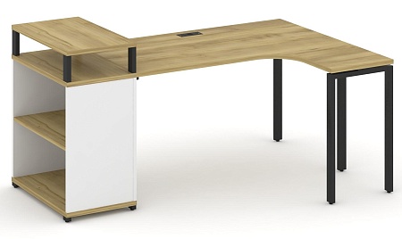 Стол эргономичный с опорным стеллажом с верхним горизонтом правый CN.SA-203(R)
