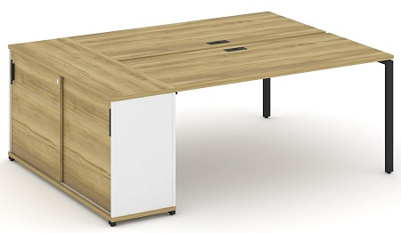 Рабочая станция с опорным шкафом купе CN.DRS-236 B/W