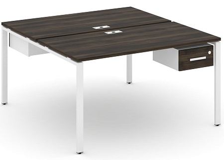 Рабочая станция двух сторонняя с подвесными тумбами на 2 места CN.DRS-111 B/W