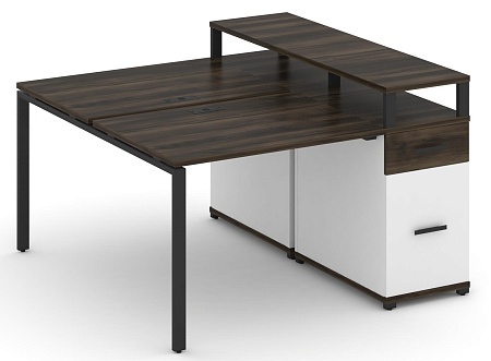 Рабочая станция с одной опорной тумбой CN.DRS-413 B/W