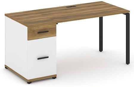 Стол рабочий с одной опорной тумбой CN.SP-406 B/W