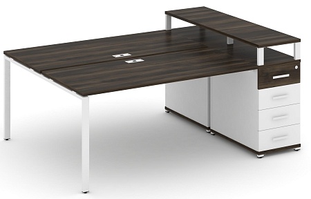 Рабочая станция с одной опорной тумбой CN.DRS-412 B/W