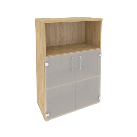 Шкаф средний широкий (2 низких фасада стекло) O.ST-2.2