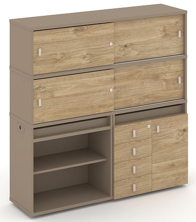 Набор №11. Тумба двойная + высокая надставка ES.NB.2V-11