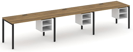 Рабочая станция односторонняя с подвесными тумбами на 3 места CN.ORS-127