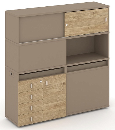 Набор №30. Тумба двойная + высокая надставка ES.NB.2V-30