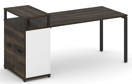 Стол рабочий с опорным распашным шкафом с верхним горизонтом CN.SP-223 B/W