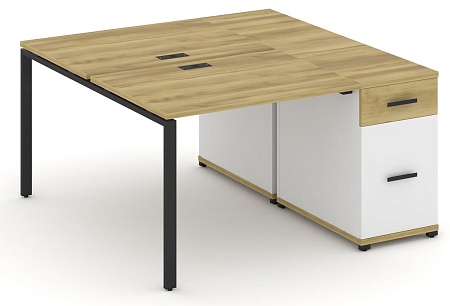 Рабочая станция с одной опорной тумбой CN.DRS-405 B/W