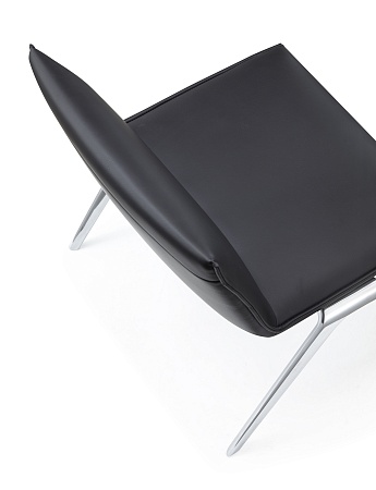 KAYAK Кресло lounge ЧЕРН/ПОЛ.АЛЮМ. F2313 Chrome NXPU9710 black