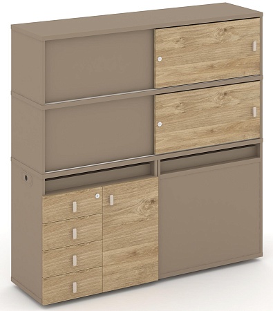 Набор №24. Тумба двойная + высокая надставка ES.NB.2V-24