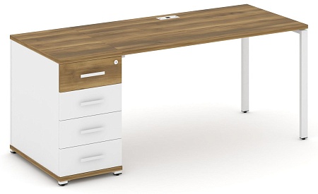 Стол рабочий с одной опорной тумбой CN.SP-403 B/W
