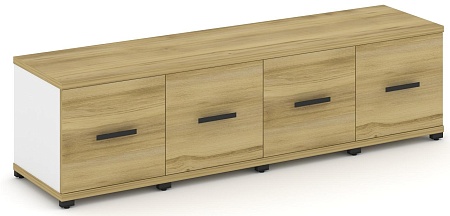 Шкаф пять узких секций, 1 ниша (4 фасада ЛДСП, 1 ниша) CN.STU-143 B/W