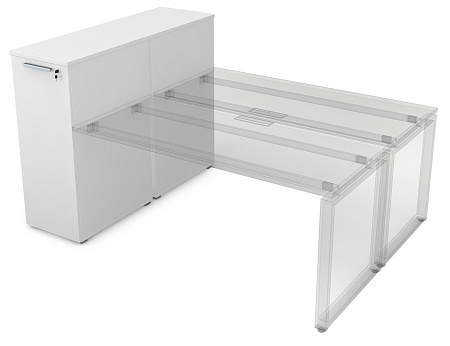 Тумба с выкатной секцией и общим топом 9ТП.002.4