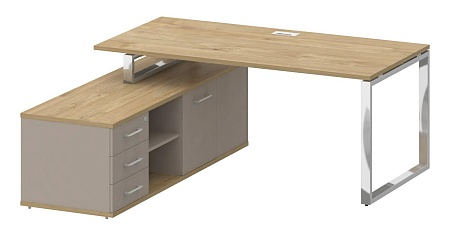 Стол руководителя с опорной греденцией , левый SK.SRG-180 (L)