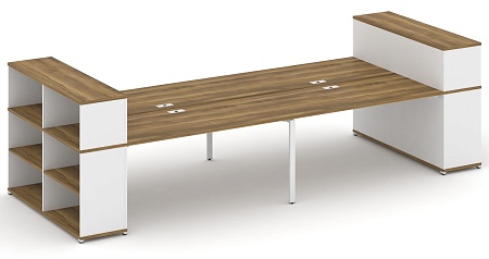 Рабочая станция с опорными стеллажами с надставкой низкой CN.DRS-256