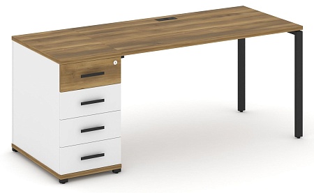 Стол рабочий с одной опорной тумбой CN.SP-403 B/W
