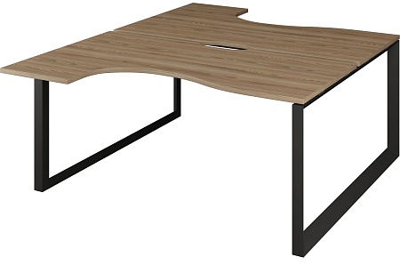 Бенч эргономичный на 2 рабочих места на металлокаркасе НТМП.О.Б2-040