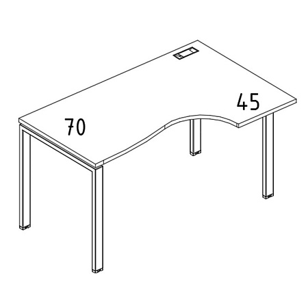 Стол эргономичный правый  А4 Б1 044R БП