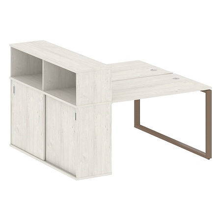 Рабочая станция на О-образном м/к с опорным шкафом-купе БО.РС-СШК-2.2