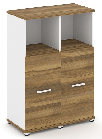 Шкаф две узкие секции, 3 ниши (2 фасада ЛДСП, 2 ниши ) CN.STU-323 B/W