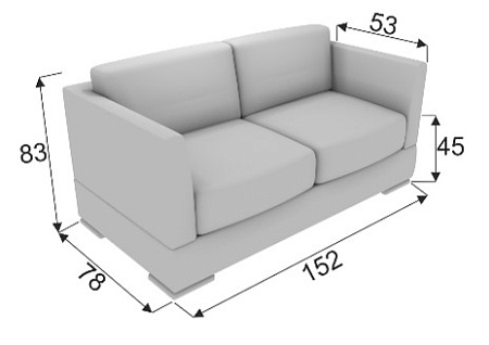 2-х местный диван Фред М-42/2