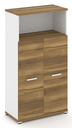 Шкаф две широкие секции, 4 ниши (2 фасада ЛДСП, 3 ниши ) CN.STS-413 B/W