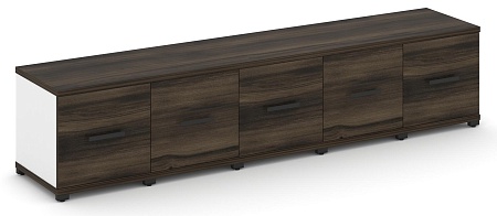 Шкаф пять узких секций, 1 ниша (5 фасадов ЛДСП, 1 ниша) CN.STU-153 B/W