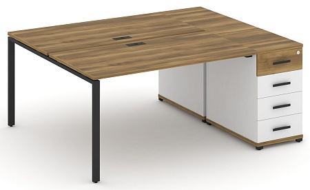 Рабочая станция с одной опорной тумбой CN.DRS-403 B/W