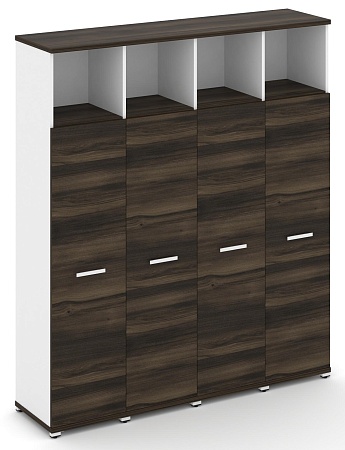 Шкаф четыре узкие секции, 5 ниш (4 фасада ЛДСП, 4 ниши) CN.STU-546 B/W