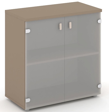 Шкаф низкий широкий (2 низких фасада стекло сатин матовый) ES.ST-3.2