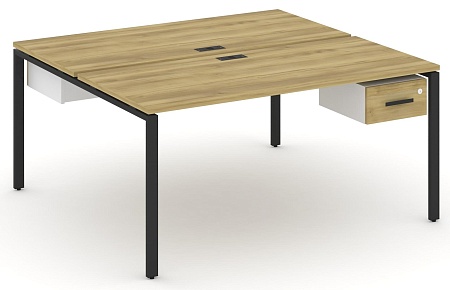 Рабочая станция двух сторонняя с подвесными тумбами на 2 места CN.DRS-112 B/W