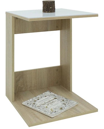 Журнальный столик Beauty Style 3 (Сонома/белое сте...