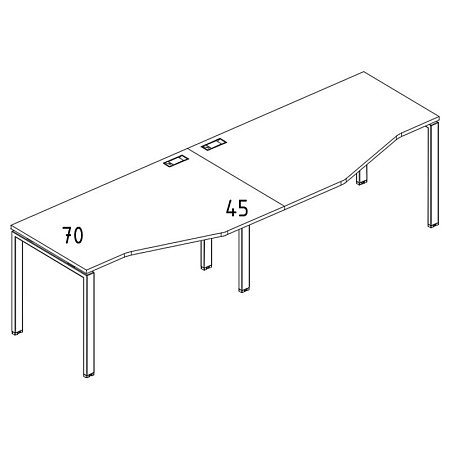 Рабочая станция со столами эргономичными  А4 Б1 065-2 БП