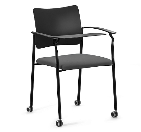 Кресло со столик, ч.база Pinko plastic cast black Kiton 08 Arms+WT