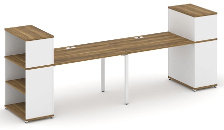 Рабочая станция с опорными стеллажами с надставкой низкой CN.ORS-210