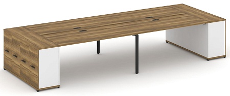 Рабочая станция с опорными распашными шкафоми CN.DRS-264 B/W