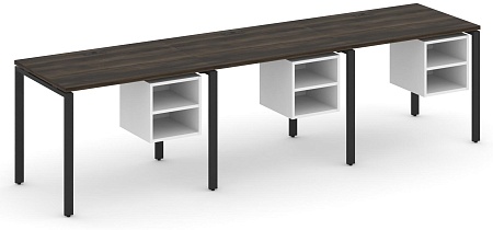 Рабочая станция односторонняя с подвесными тумбами на 3 места CN.ORS-125