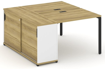 Рабочая станция с опорным шкафом купе CN.DRS-233 B/W