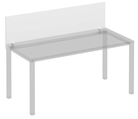 Экран для стола 160 на белом каркасе КФ с кронштей...