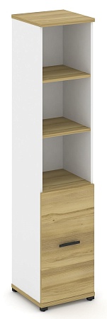 Шкаф одна узкая секция, 5 ниш ( фасад ЛДСП  на 2 ниши) CN.STU-511 B/W