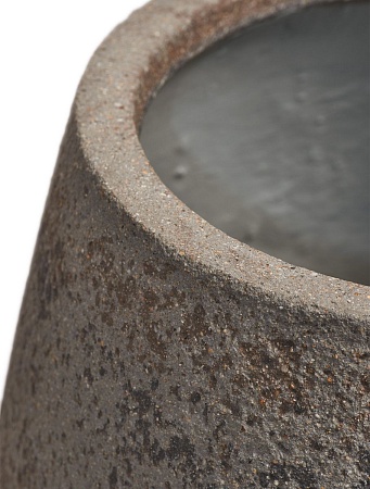 Кашпо TREEZ Ergo Hard Rock Ромбовидная чаша Песок серый беж д-36, в-32 см