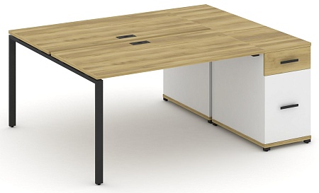 Рабочая станция с одной опорной тумбой CN.DRS-407 B/W