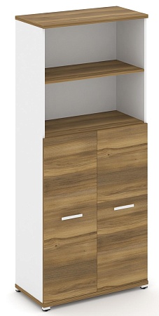 Шкаф одна широкая секция, 5 ниш (2 фасада ЛДСП, 3 ниши) CN.STS-514 B/W