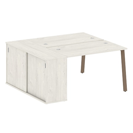 Рабочая станция на А-образном м/к с опорным шкафом-купе БА.РС-СШК-1.2