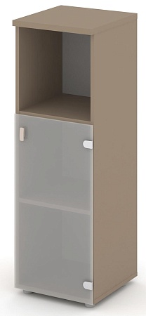 Шкаф средний узкий правый (1 низкий фасад стекло сатин матовый) ES.SU-2.2(R)