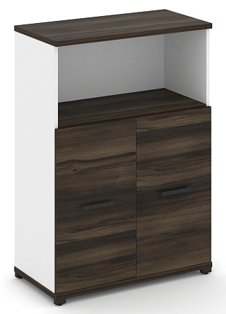 Шкаф две широкие секции, 3 ниши (2 фасада ЛДСП, 2 ниши ) CN.STS-313 B/W