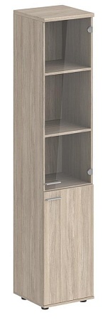 Шкаф высокий, со стеклом, з.ст ЛДСП, правый SG.812.R