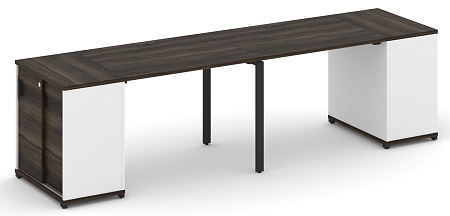 Рабочая станция с опорными шкафом купе CN.ORS-233 B/W