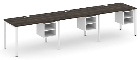 Рабочая станция односторонняя с подвесными тумбами на 3 места CN.ORS-126